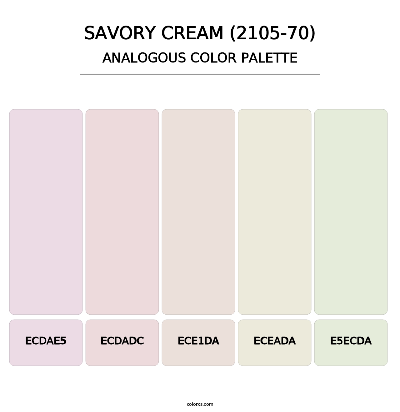 Savory Cream (2105-70) - Analogous Color Palette