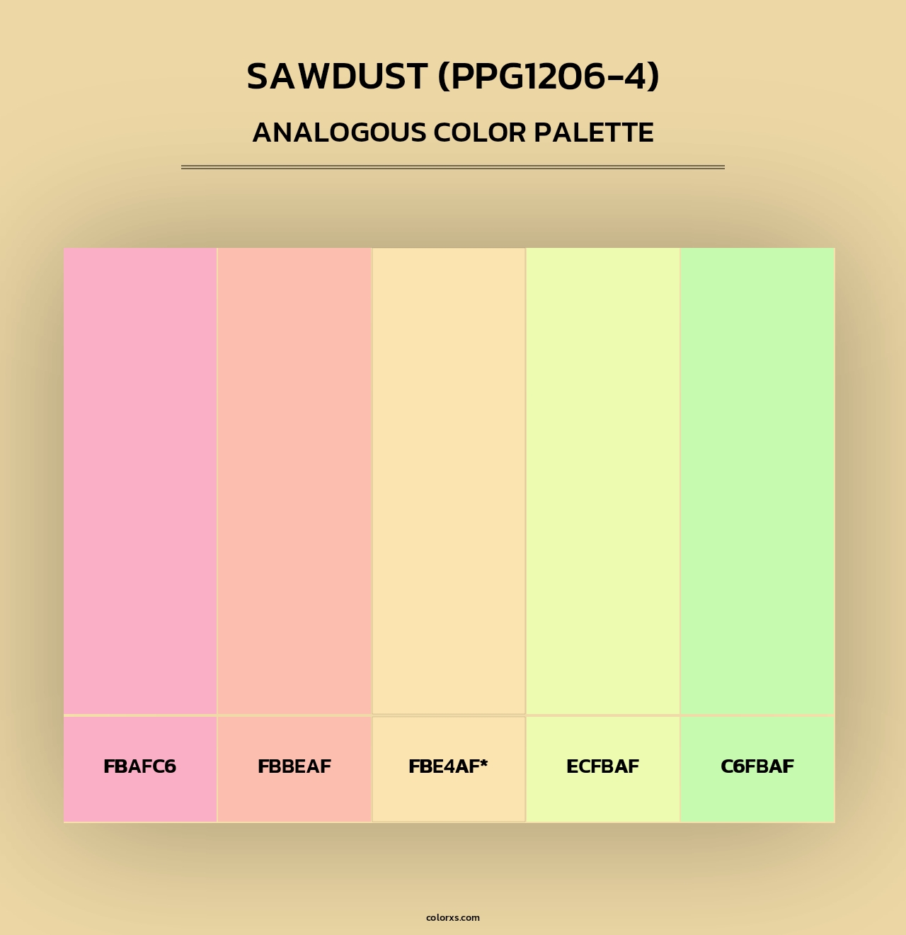 Sawdust (PPG1206-4) - Analogous Color Palette