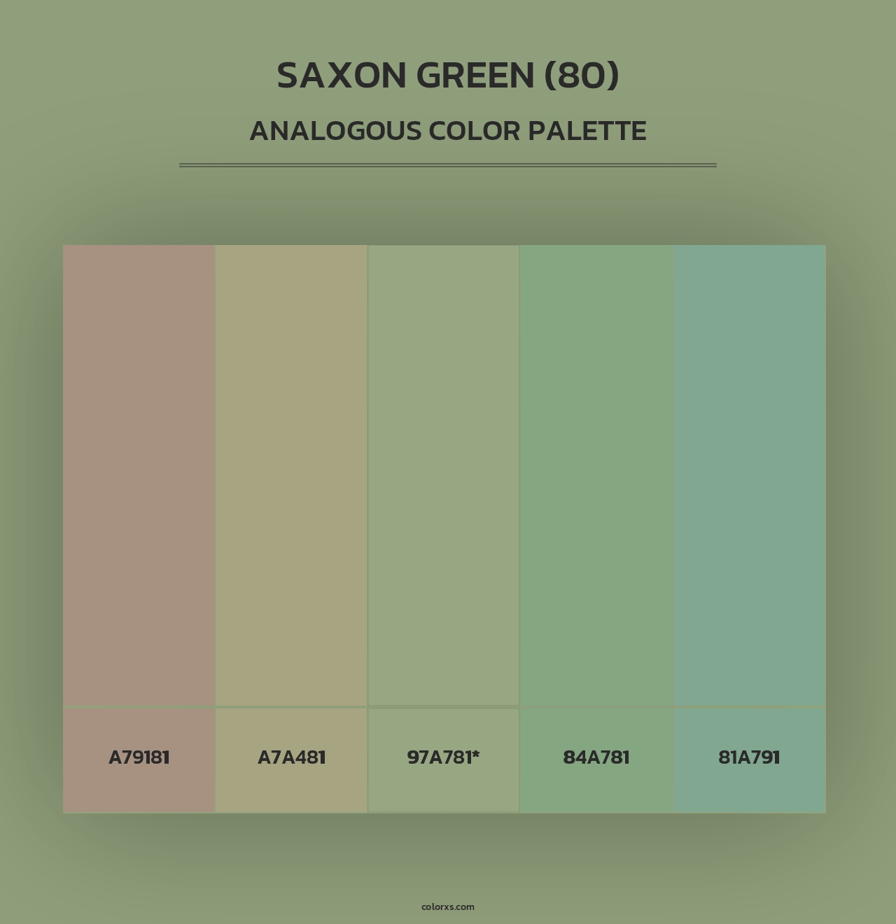 Saxon Green (80) - Analogous Color Palette