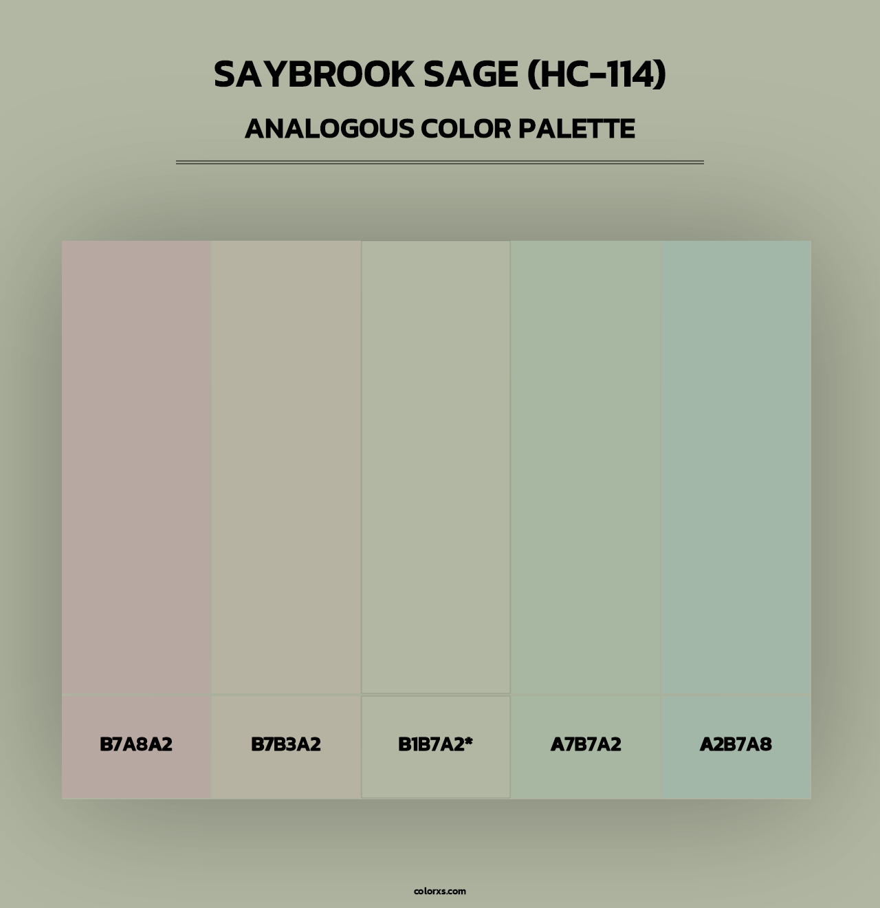Saybrook Sage (HC-114) - Analogous Color Palette