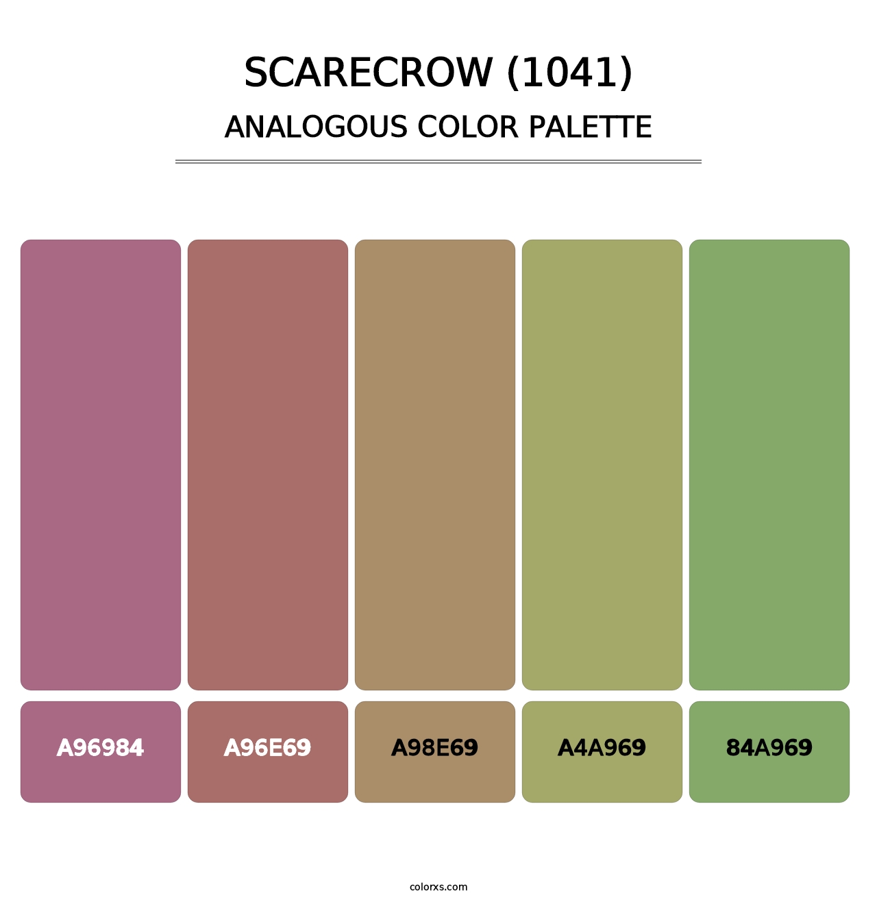 Scarecrow (1041) - Analogous Color Palette
