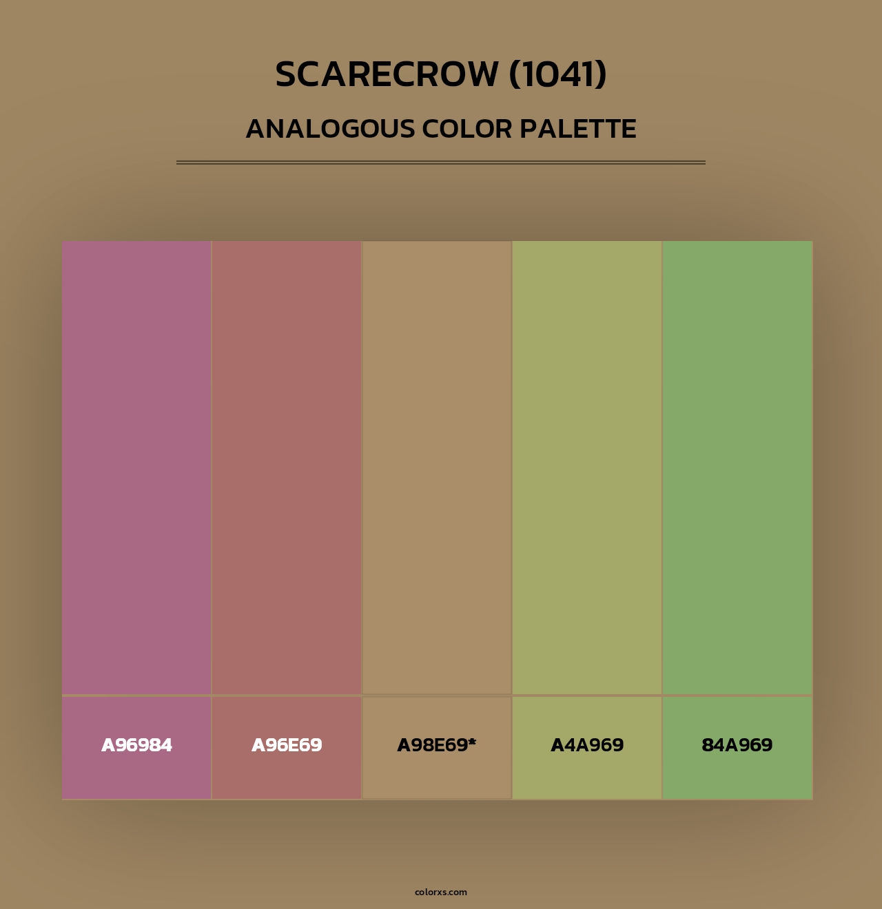 Scarecrow (1041) - Analogous Color Palette