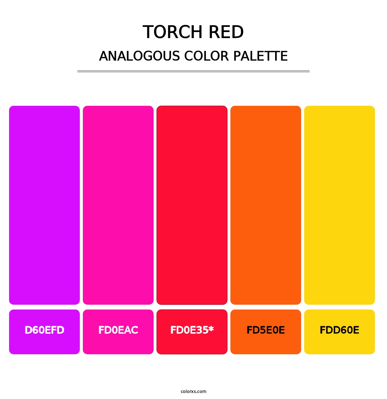 Torch Red - Analogous Color Palette