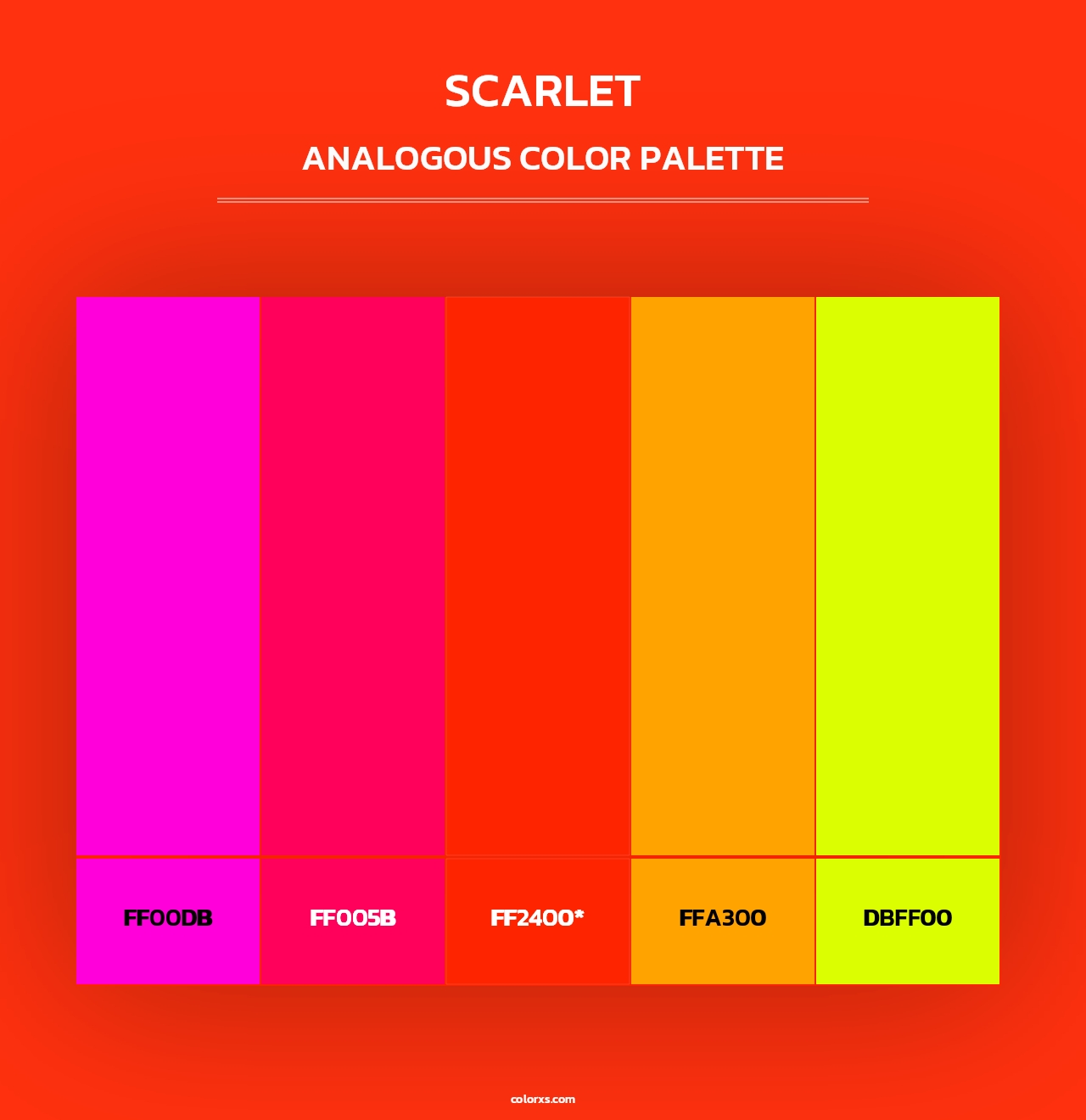 Scarlet - Analogous Color Palette