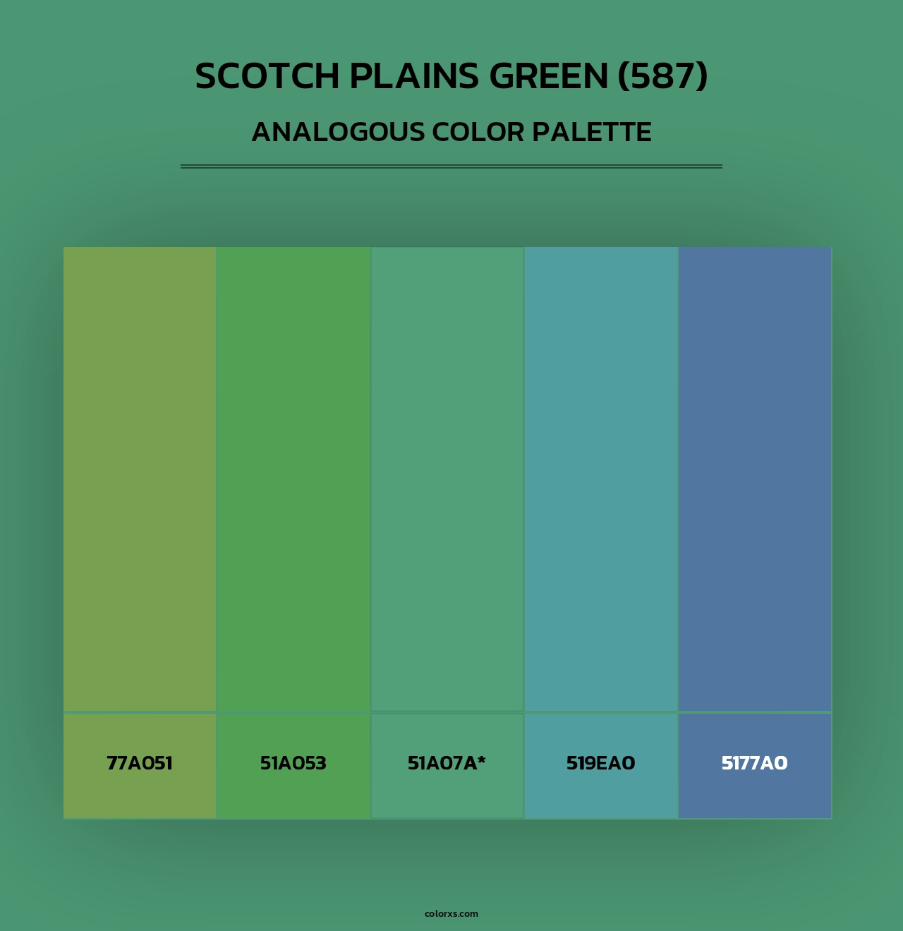 Scotch Plains Green (587) - Analogous Color Palette