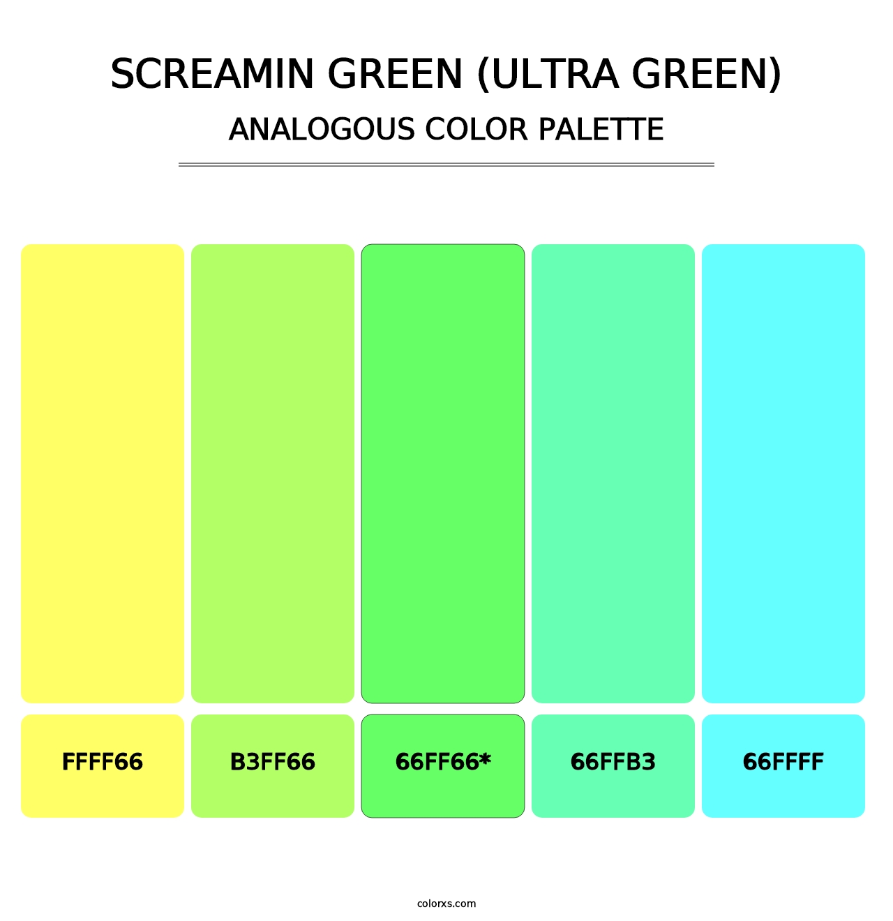 Screamin Green (Ultra Green) - Analogous Color Palette