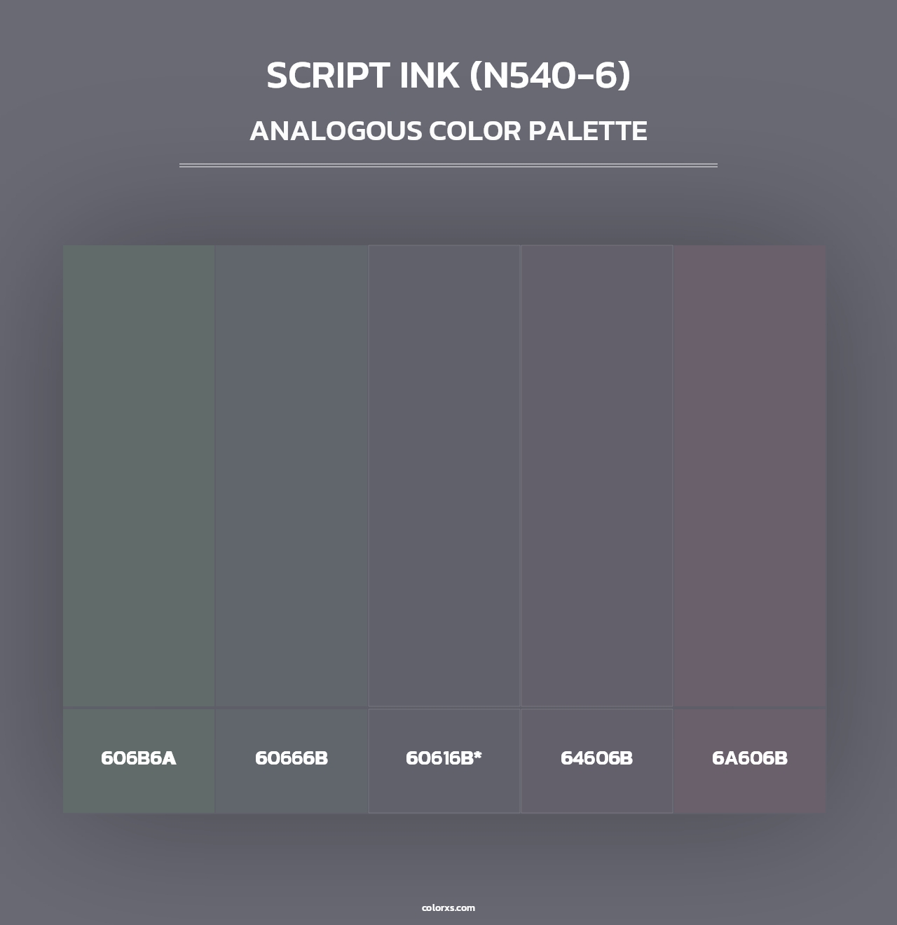 Script Ink (N540-6) - Analogous Color Palette