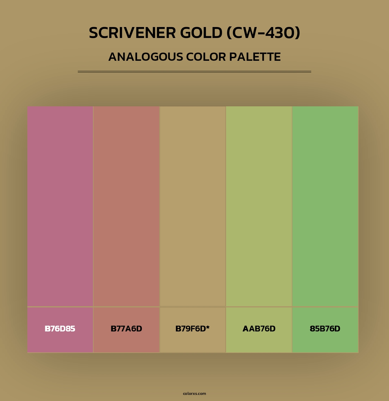 Scrivener Gold (CW-430) - Analogous Color Palette