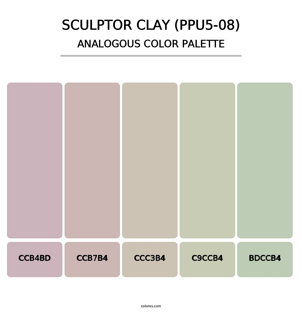 Sculptor Clay (PPU5-08) - Analogous Color Palette