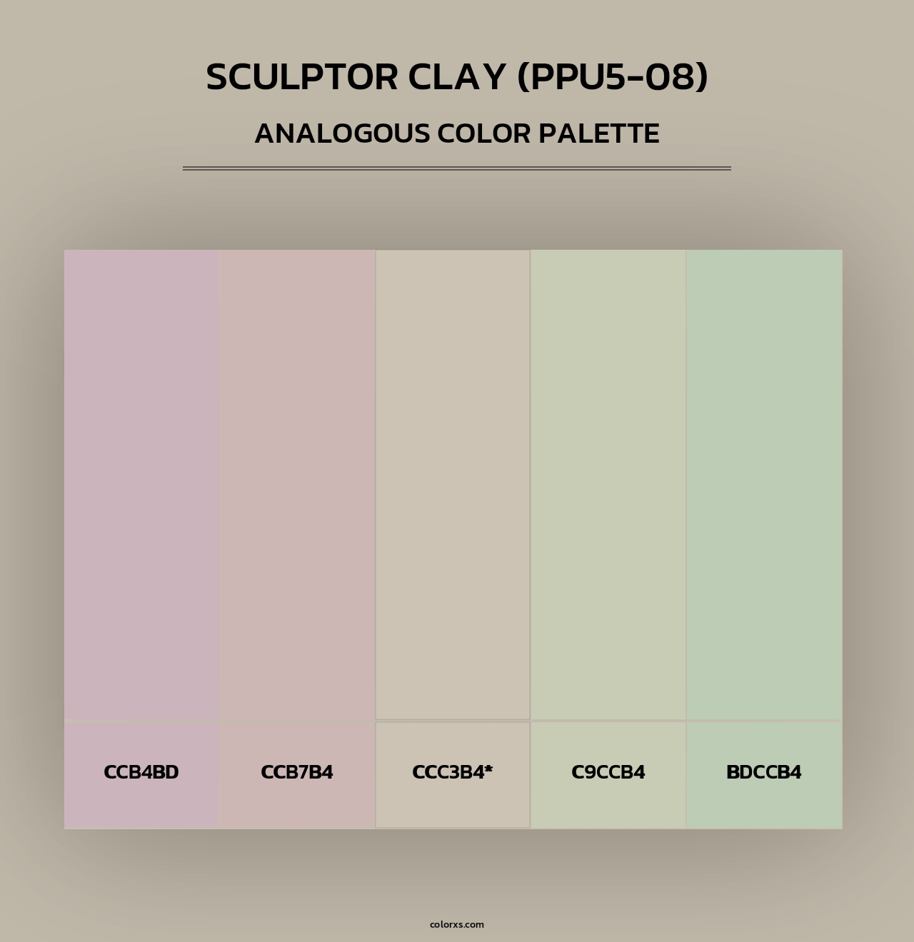 Sculptor Clay (PPU5-08) - Analogous Color Palette