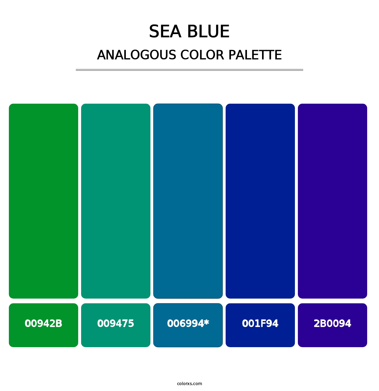 Sea Blue - Analogous Color Palette