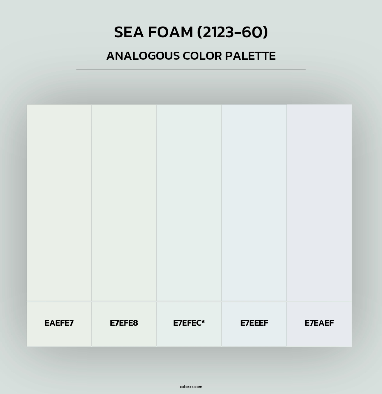 Sea Foam (2123-60) - Analogous Color Palette