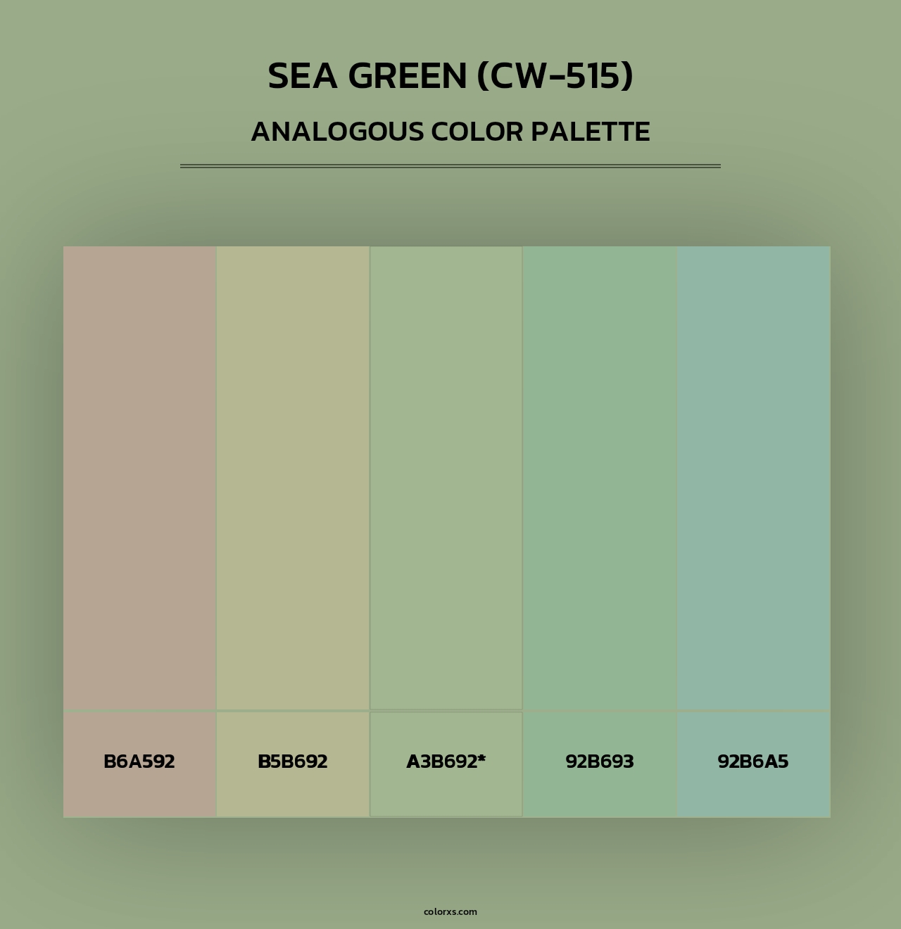 Sea Green (CW-515) - Analogous Color Palette