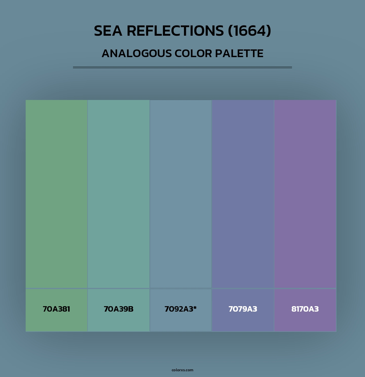 Sea Reflections (1664) - Analogous Color Palette