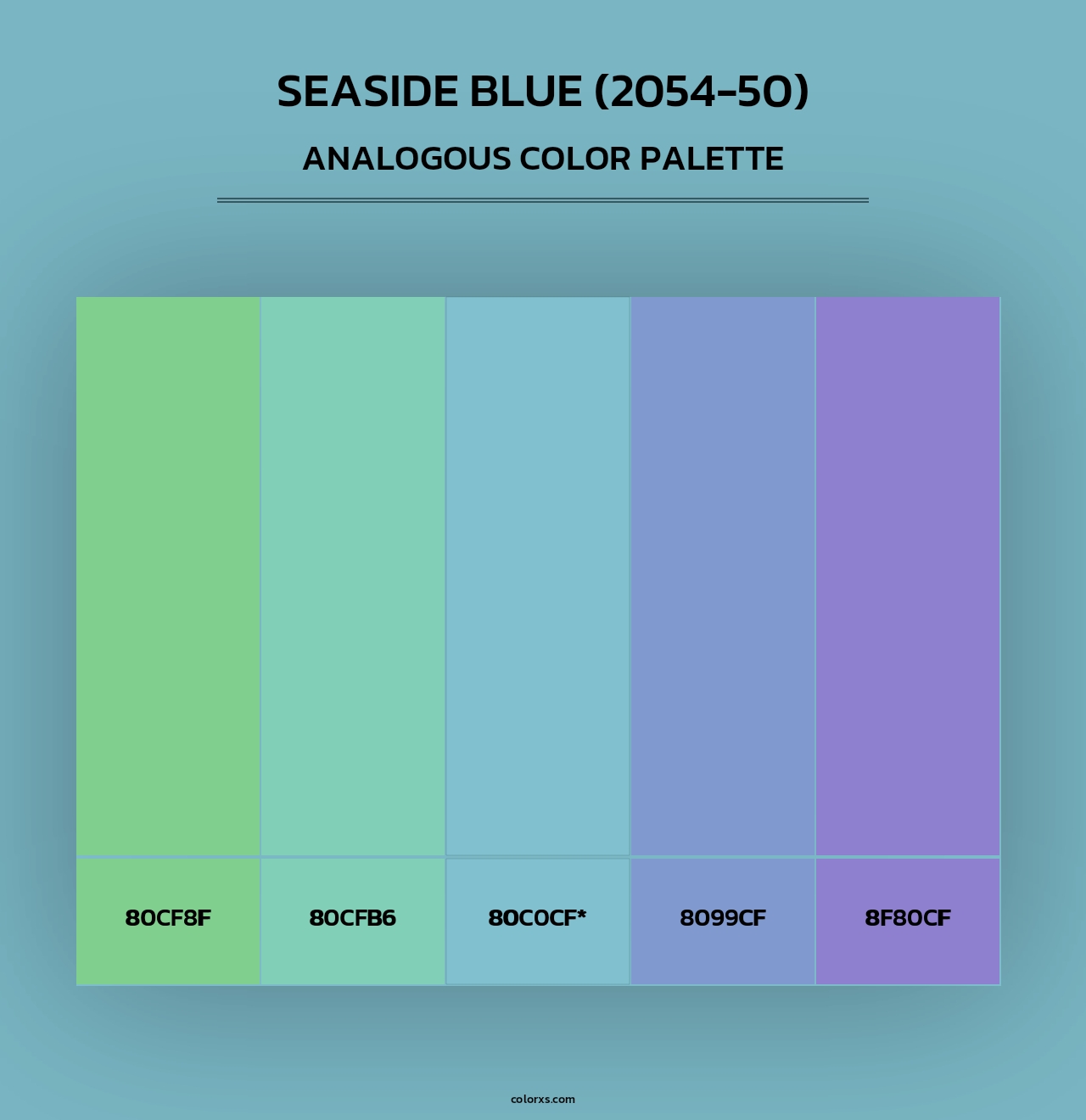 Seaside Blue (2054-50) - Analogous Color Palette