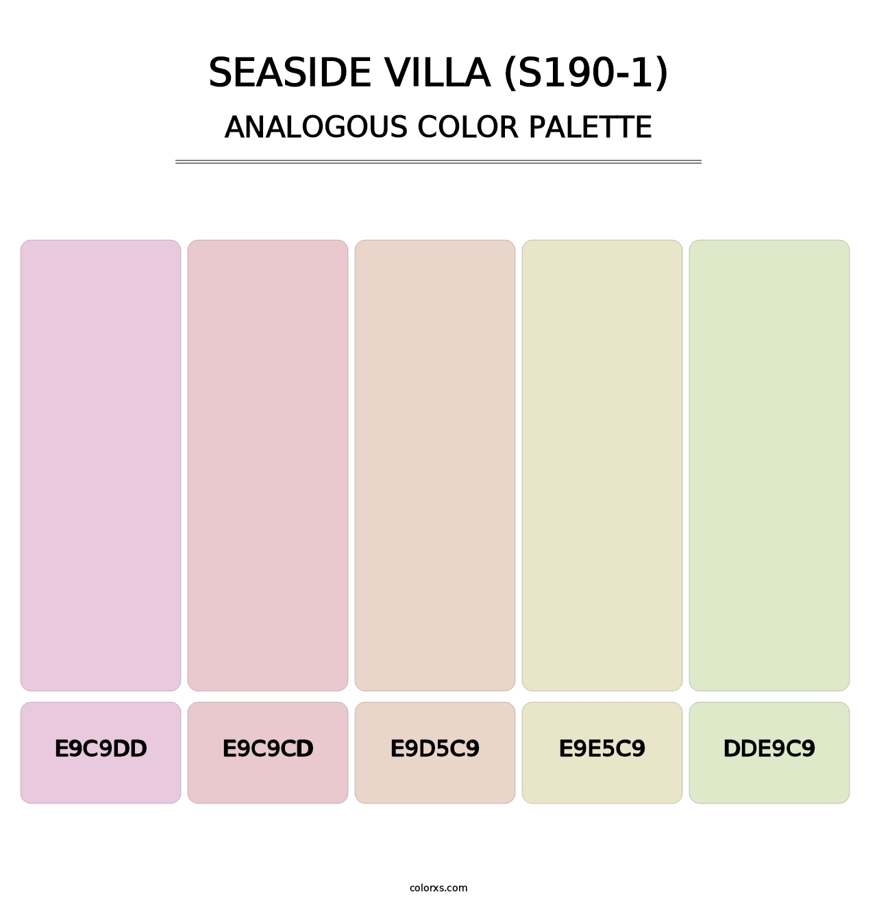 Seaside Villa (S190-1) - Analogous Color Palette