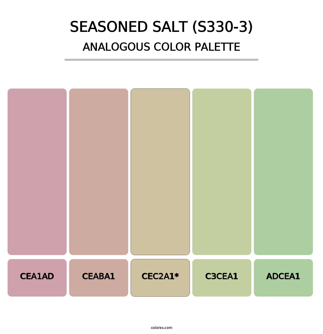 Seasoned Salt (S330-3) - Analogous Color Palette