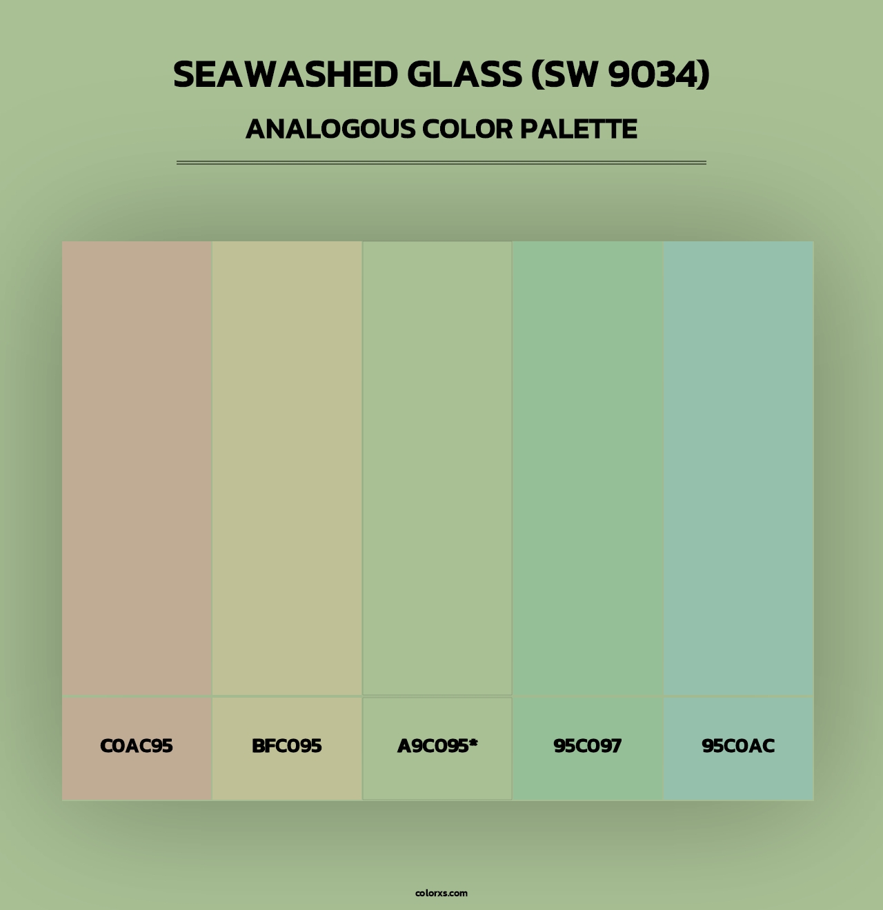 Seawashed Glass (SW 9034) - Analogous Color Palette