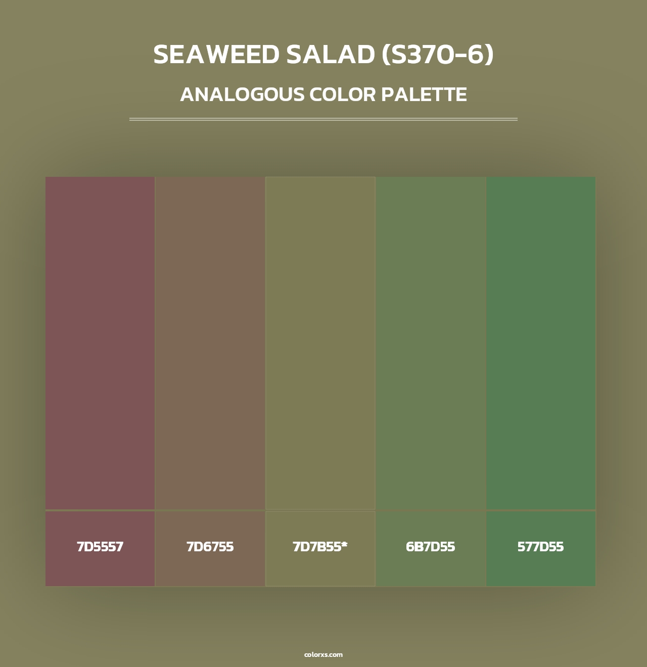 Seaweed Salad (S370-6) - Analogous Color Palette
