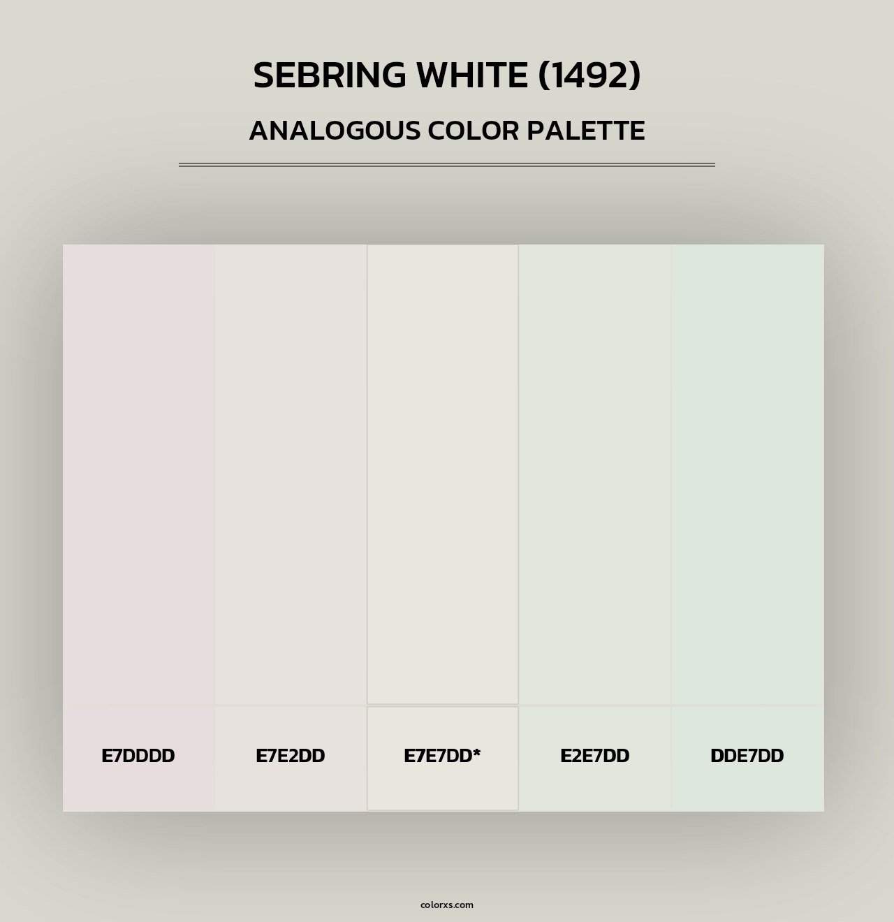 Sebring White (1492) - Analogous Color Palette
