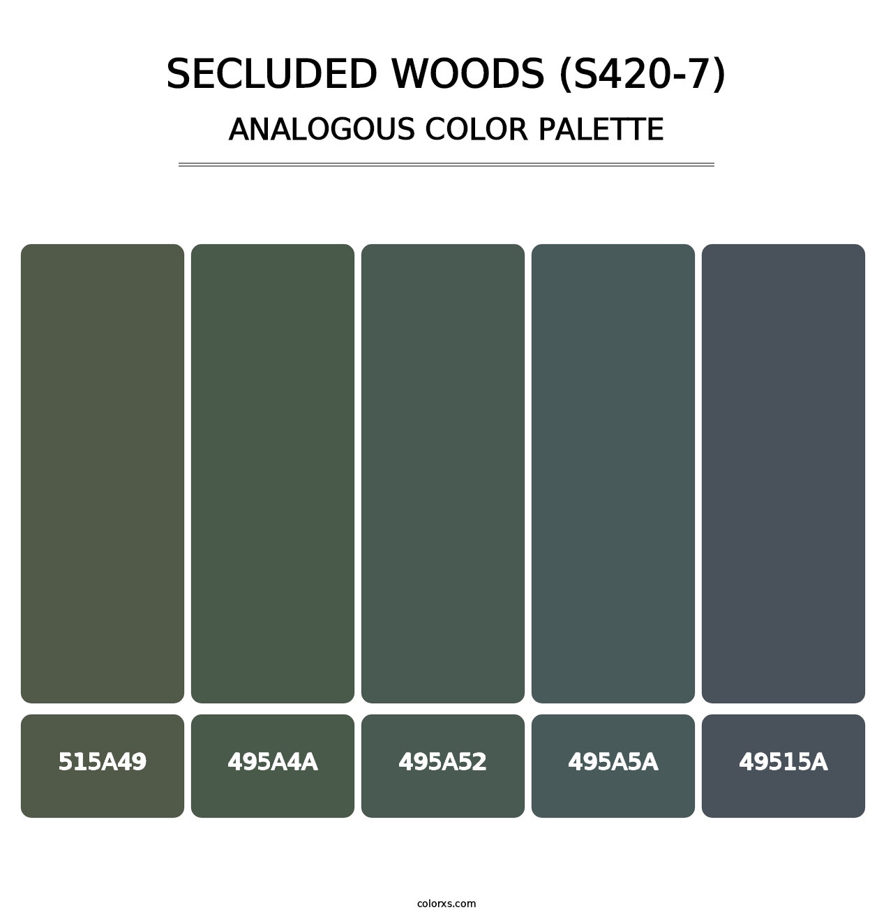 Secluded Woods (S420-7) - Analogous Color Palette