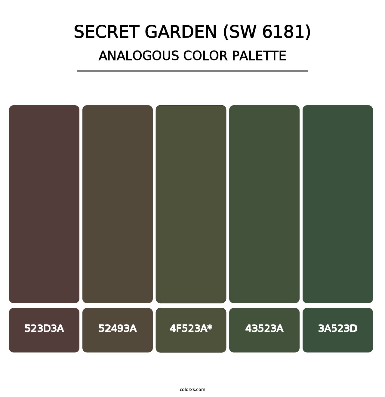 Secret Garden (SW 6181) - Analogous Color Palette