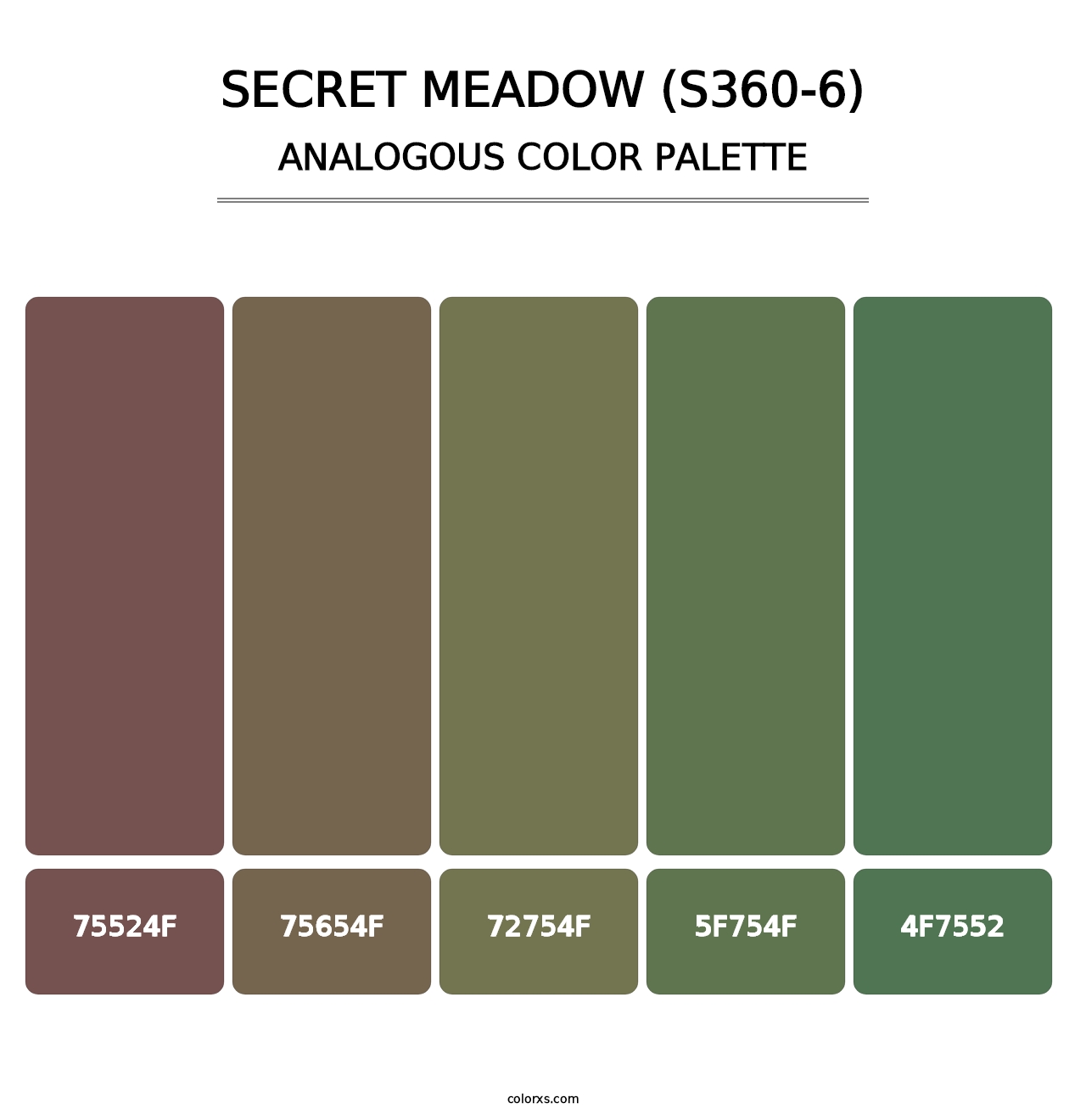 Secret Meadow (S360-6) - Analogous Color Palette