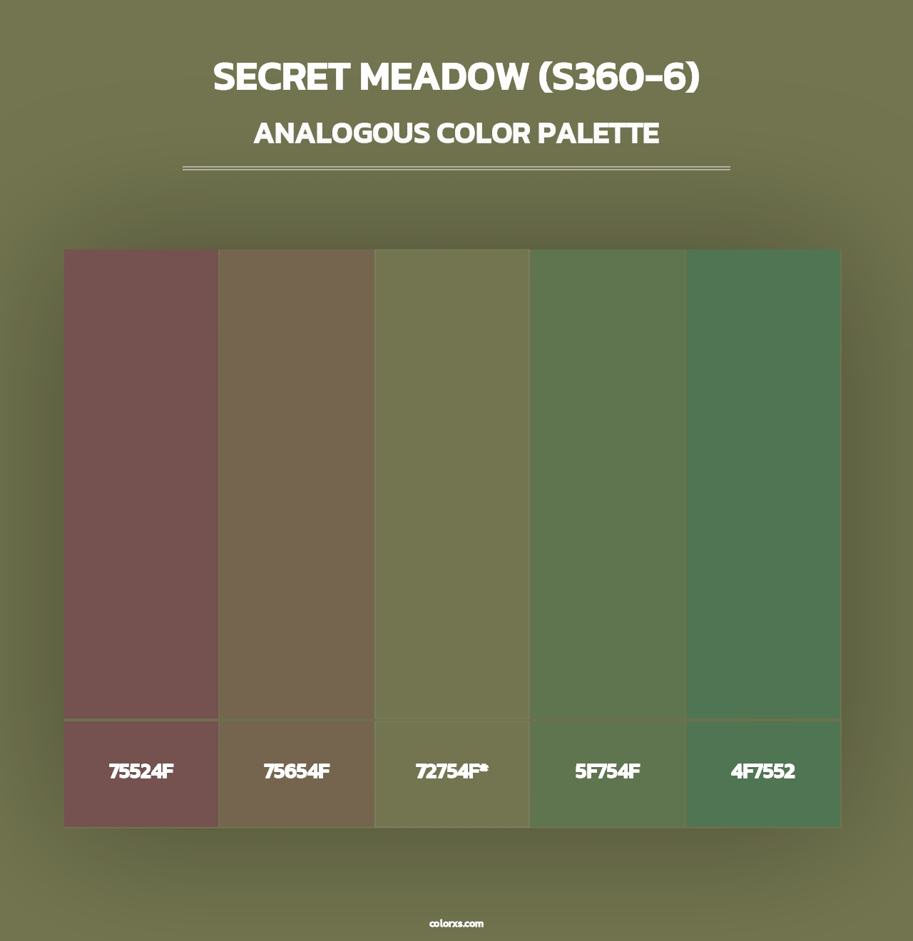 Secret Meadow (S360-6) - Analogous Color Palette