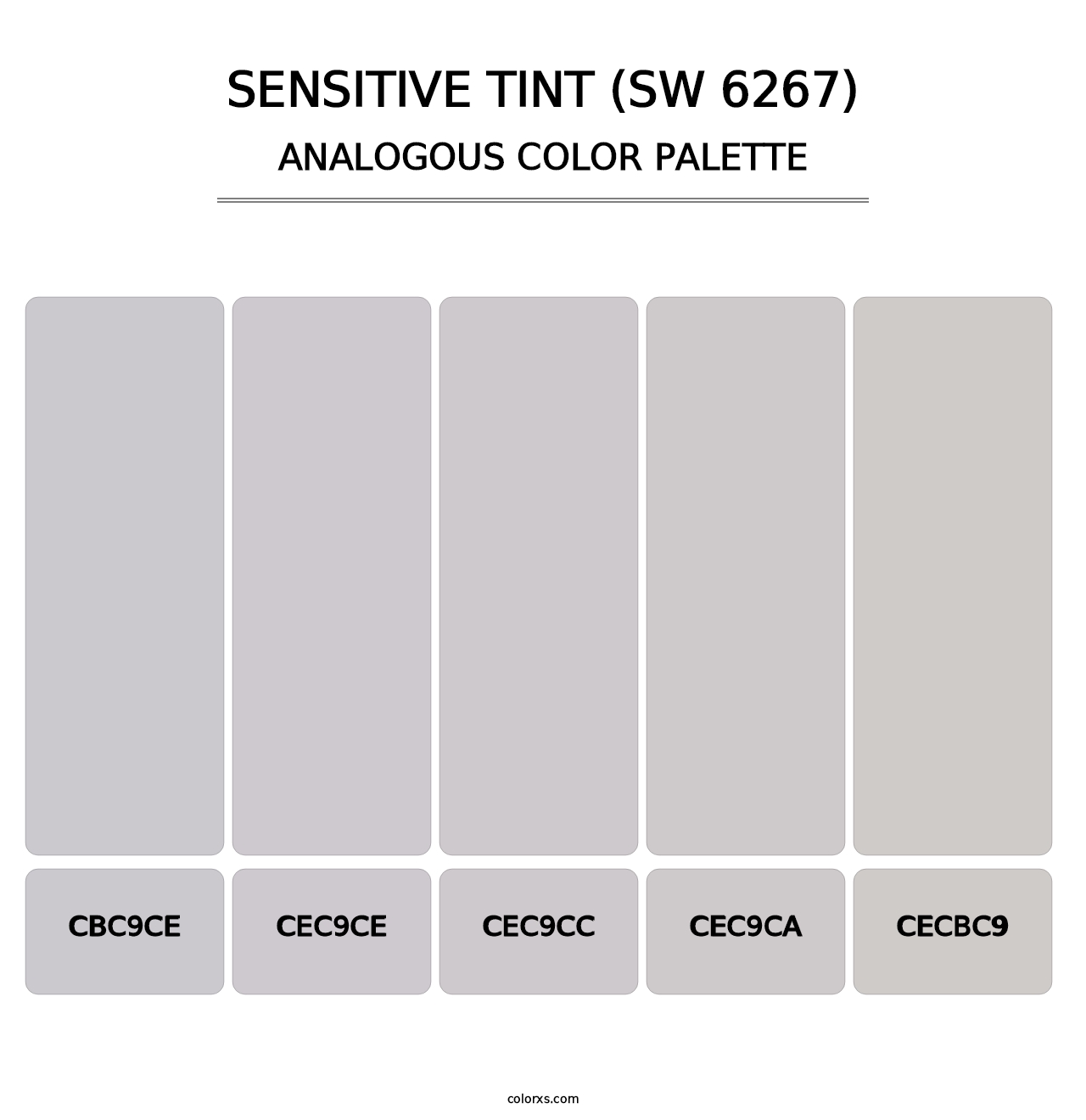 Sensitive Tint (SW 6267) - Analogous Color Palette