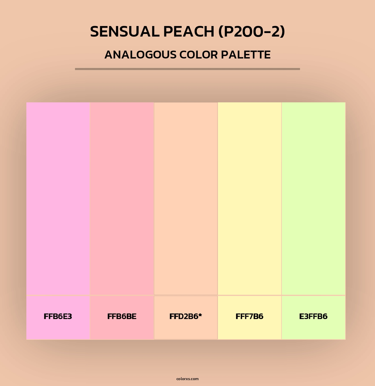 Sensual Peach (P200-2) - Analogous Color Palette