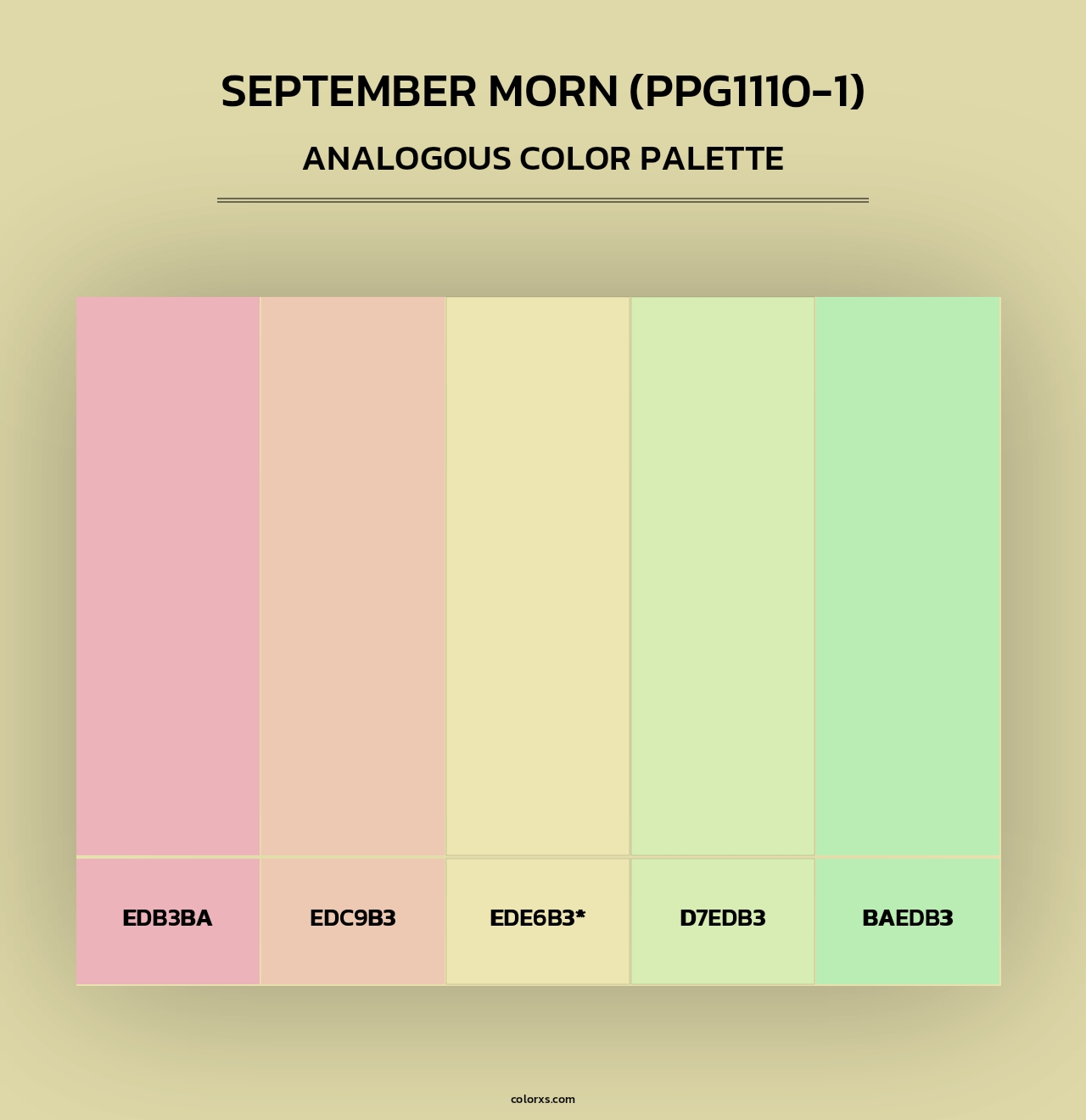 September Morn (PPG1110-1) - Analogous Color Palette