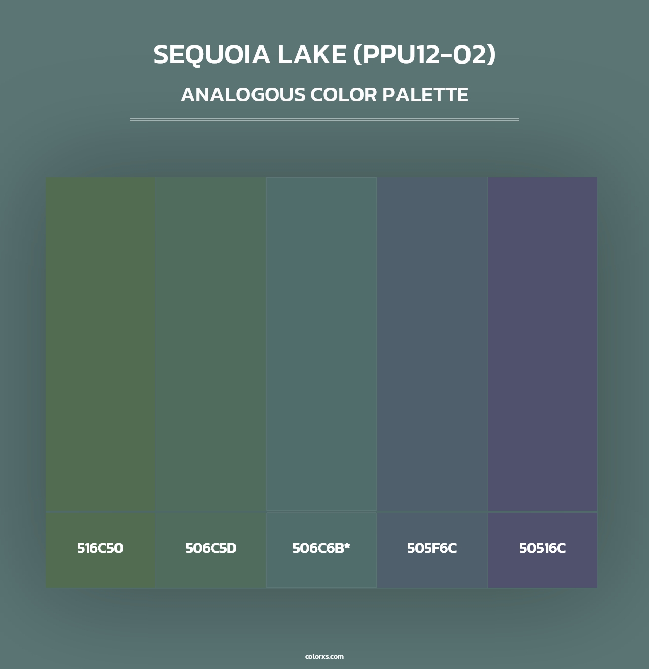 Sequoia Lake (PPU12-02) - Analogous Color Palette