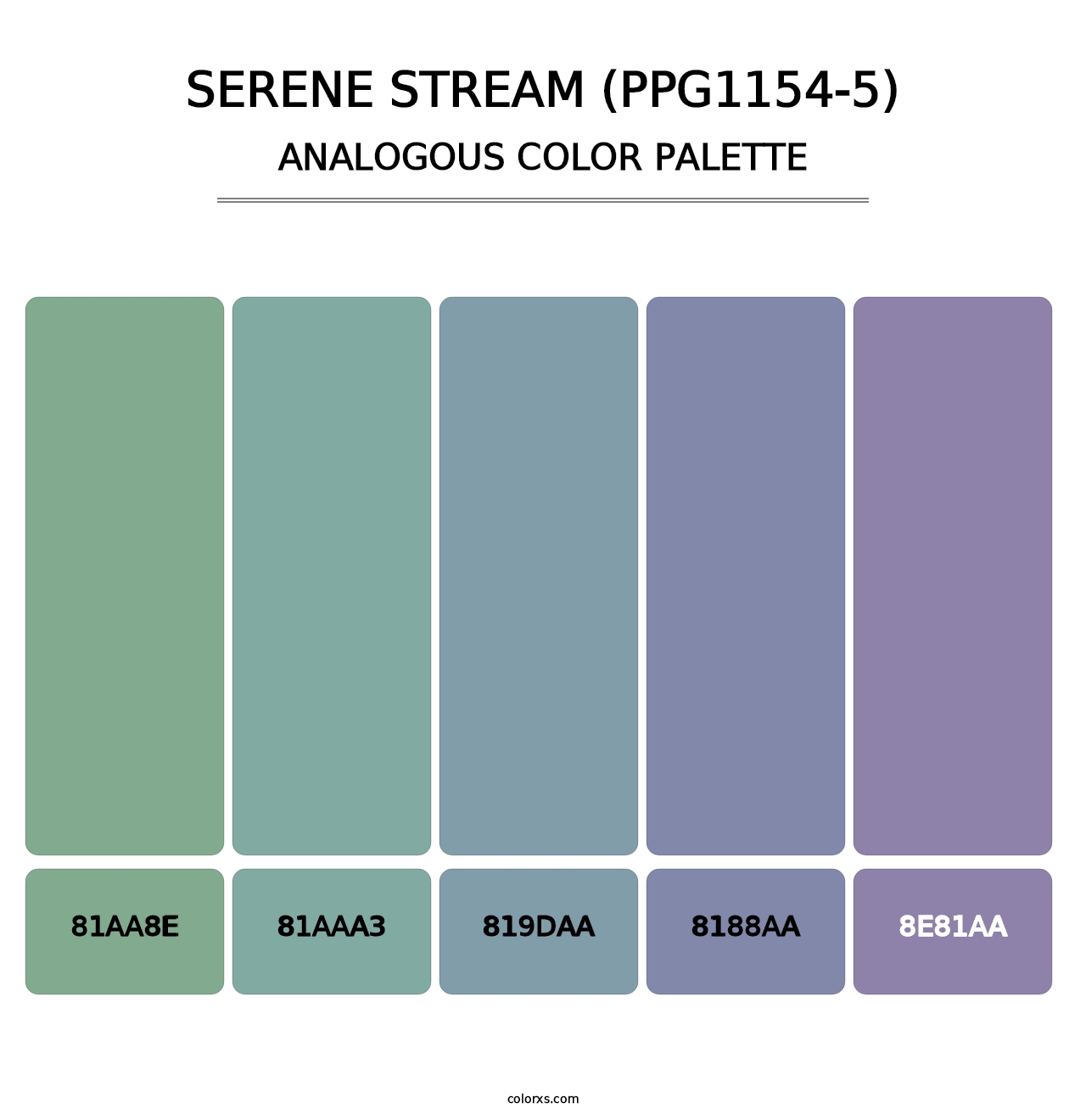 Serene Stream (PPG1154-5) - Analogous Color Palette
