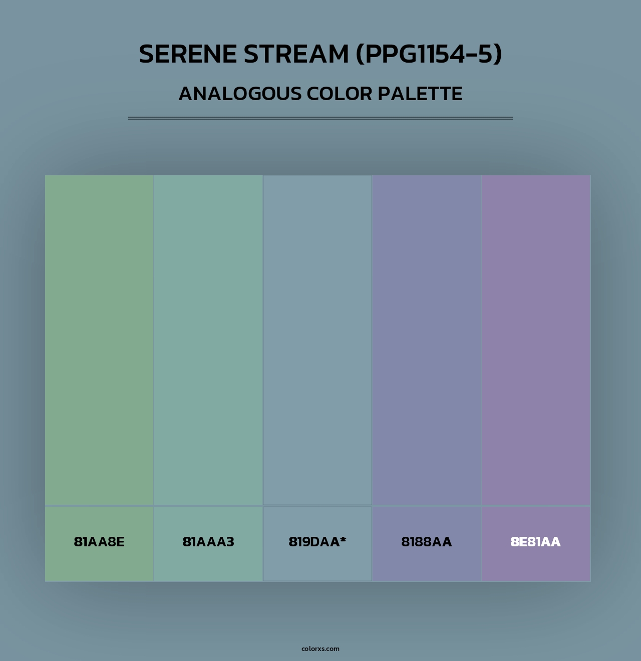 Serene Stream (PPG1154-5) - Analogous Color Palette