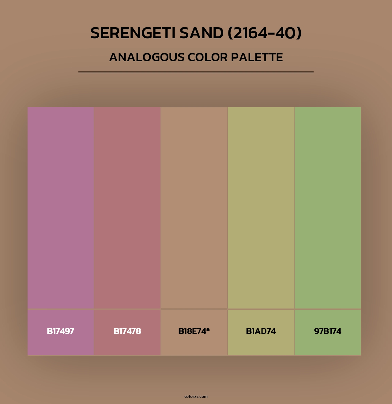 Serengeti Sand (2164-40) - Analogous Color Palette