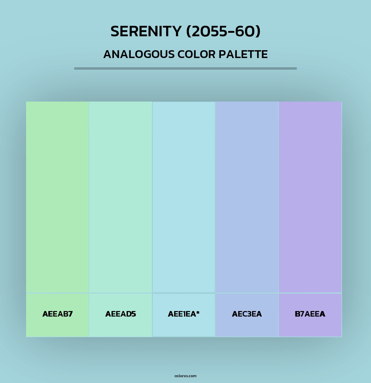 Serenity (2055-60) - Analogous Color Palette