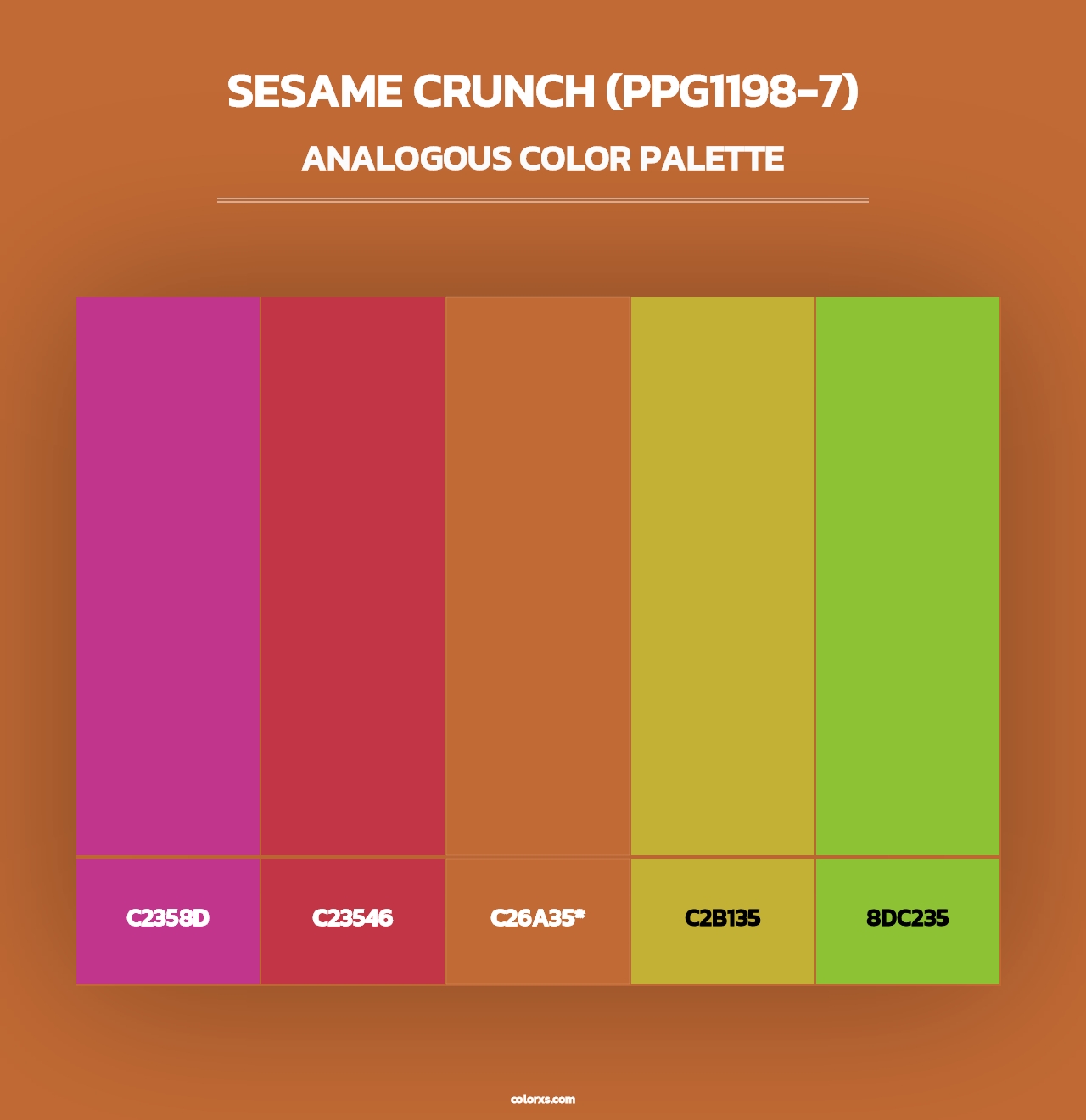 Sesame Crunch (PPG1198-7) - Analogous Color Palette