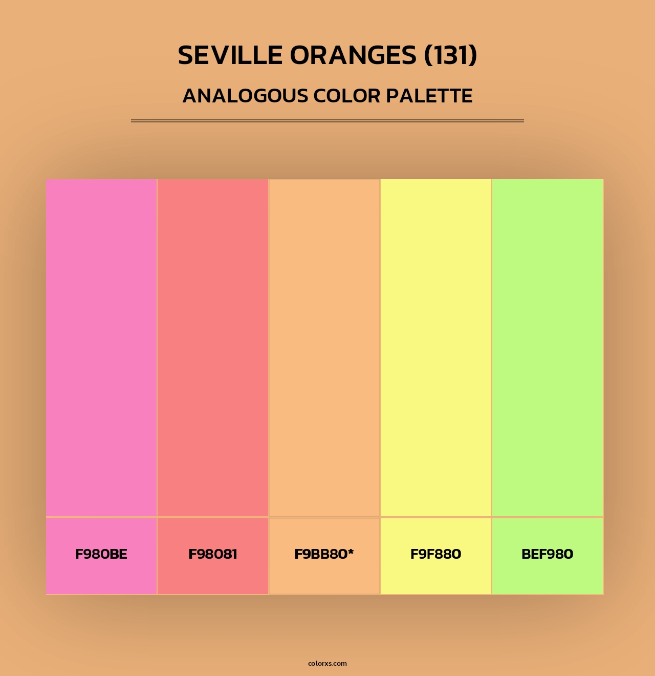 Seville Oranges (131) - Analogous Color Palette