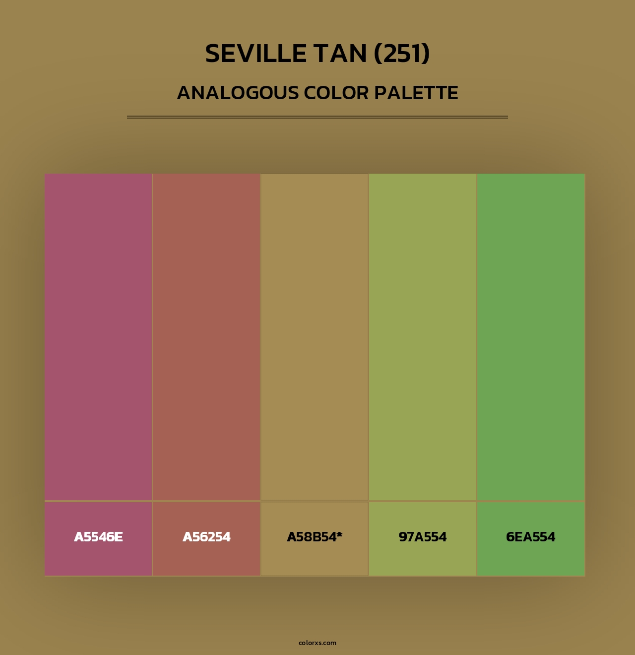 Seville Tan (251) - Analogous Color Palette