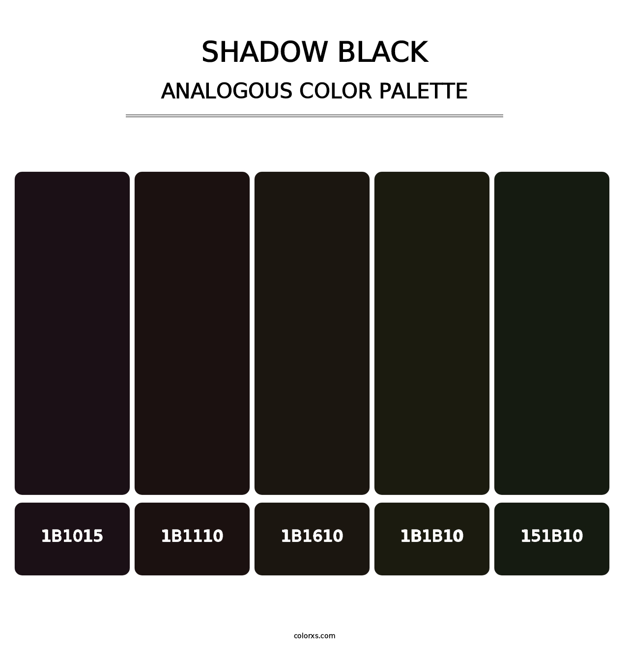 Shadow Black - Analogous Color Palette