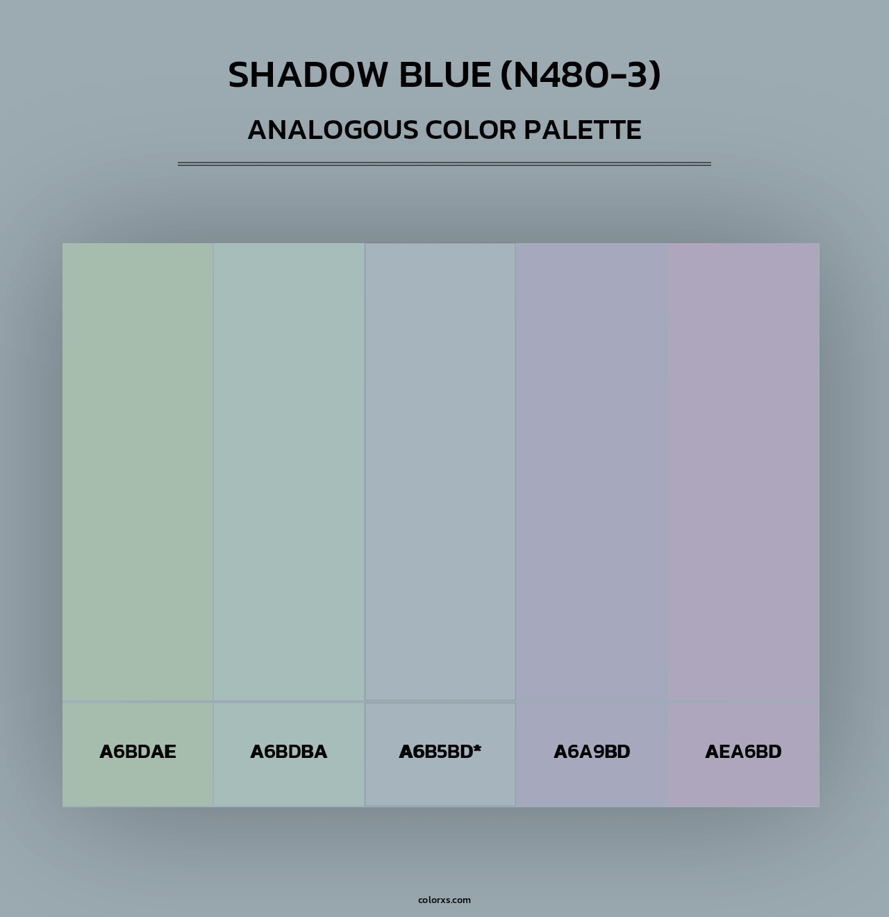 Shadow Blue (N480-3) - Analogous Color Palette