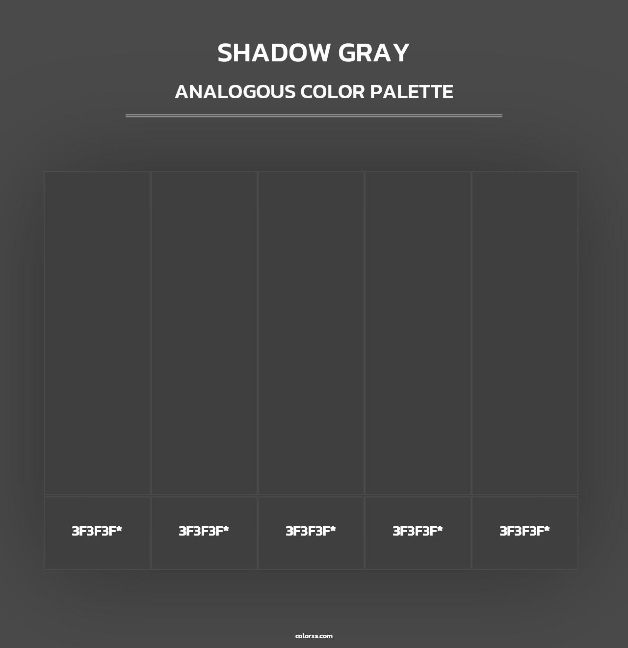 Shadow Gray - Analogous Color Palette