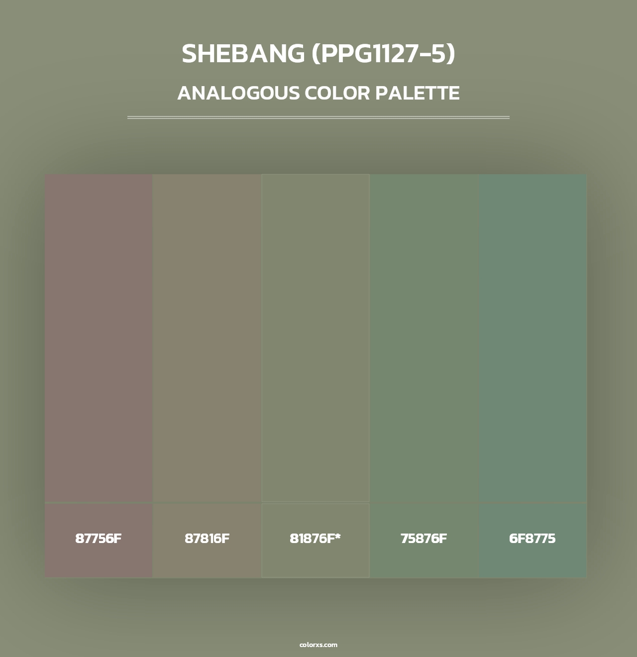 Shebang (PPG1127-5) - Analogous Color Palette