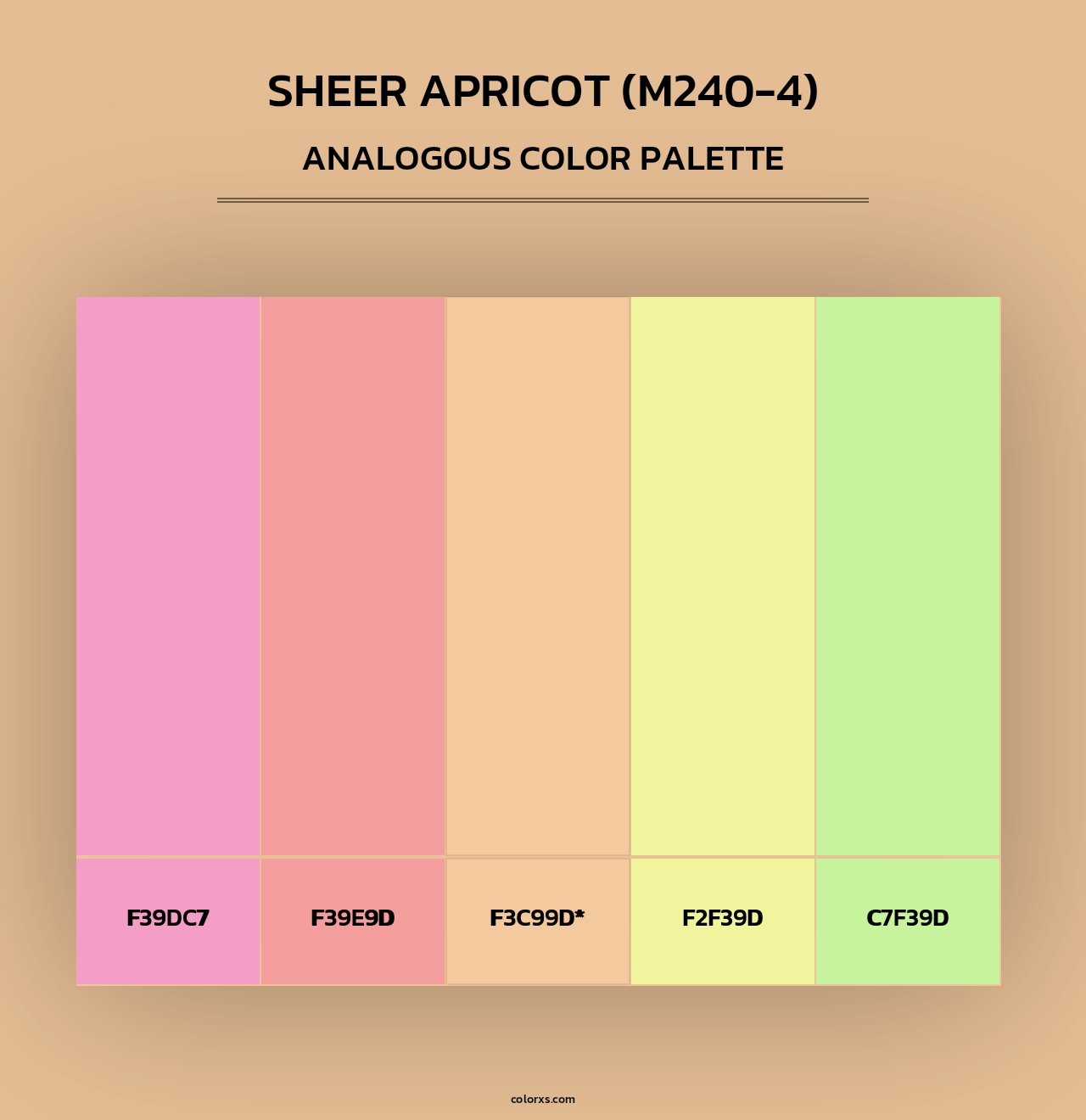 Sheer Apricot (M240-4) - Analogous Color Palette
