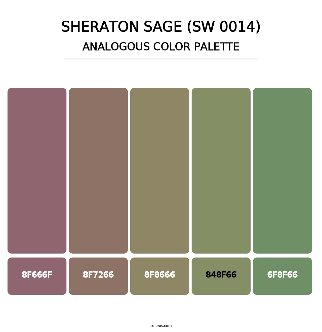 Sheraton Sage (SW 0014) - Analogous Color Palette