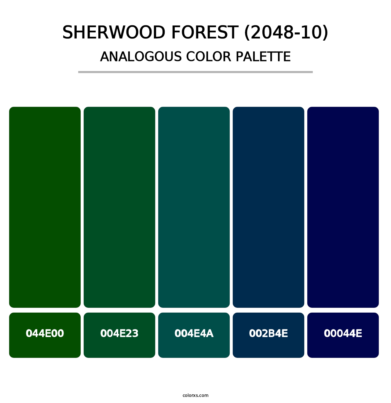 Sherwood Forest (2048-10) - Analogous Color Palette