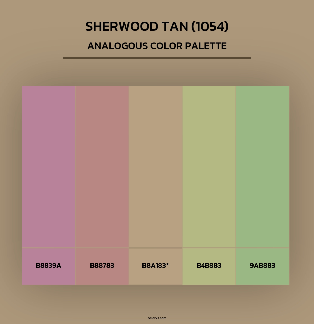 Sherwood Tan (1054) - Analogous Color Palette