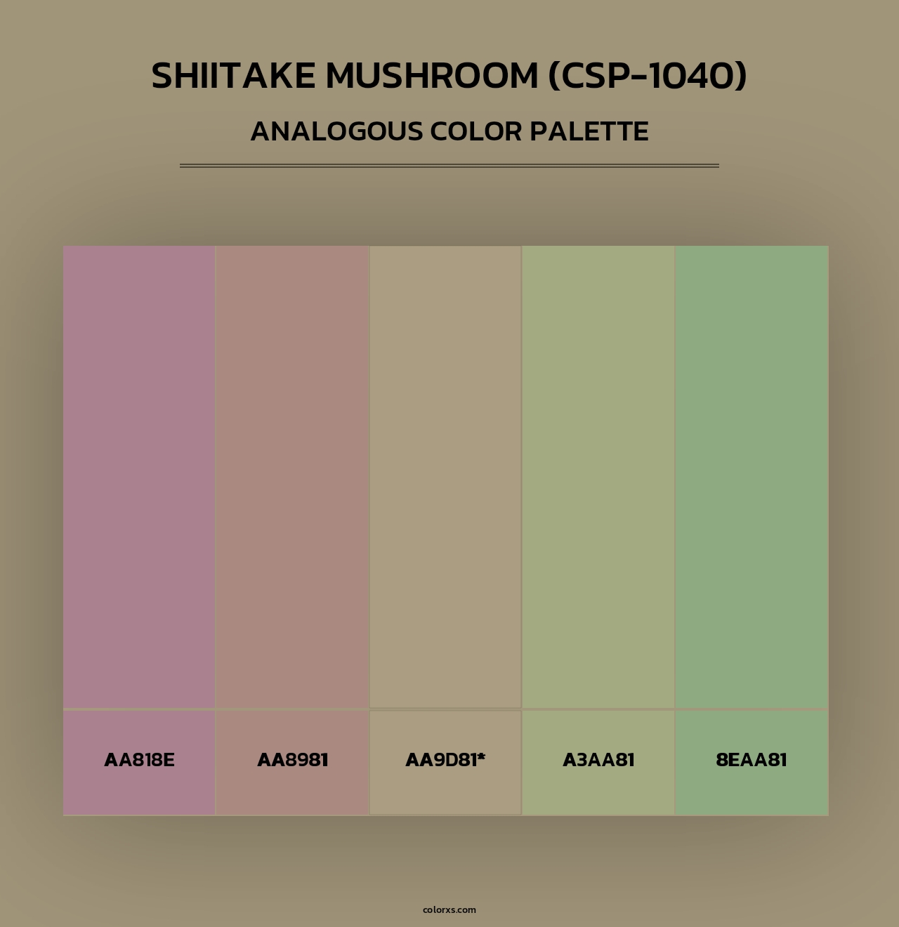 Shiitake Mushroom (CSP-1040) - Analogous Color Palette