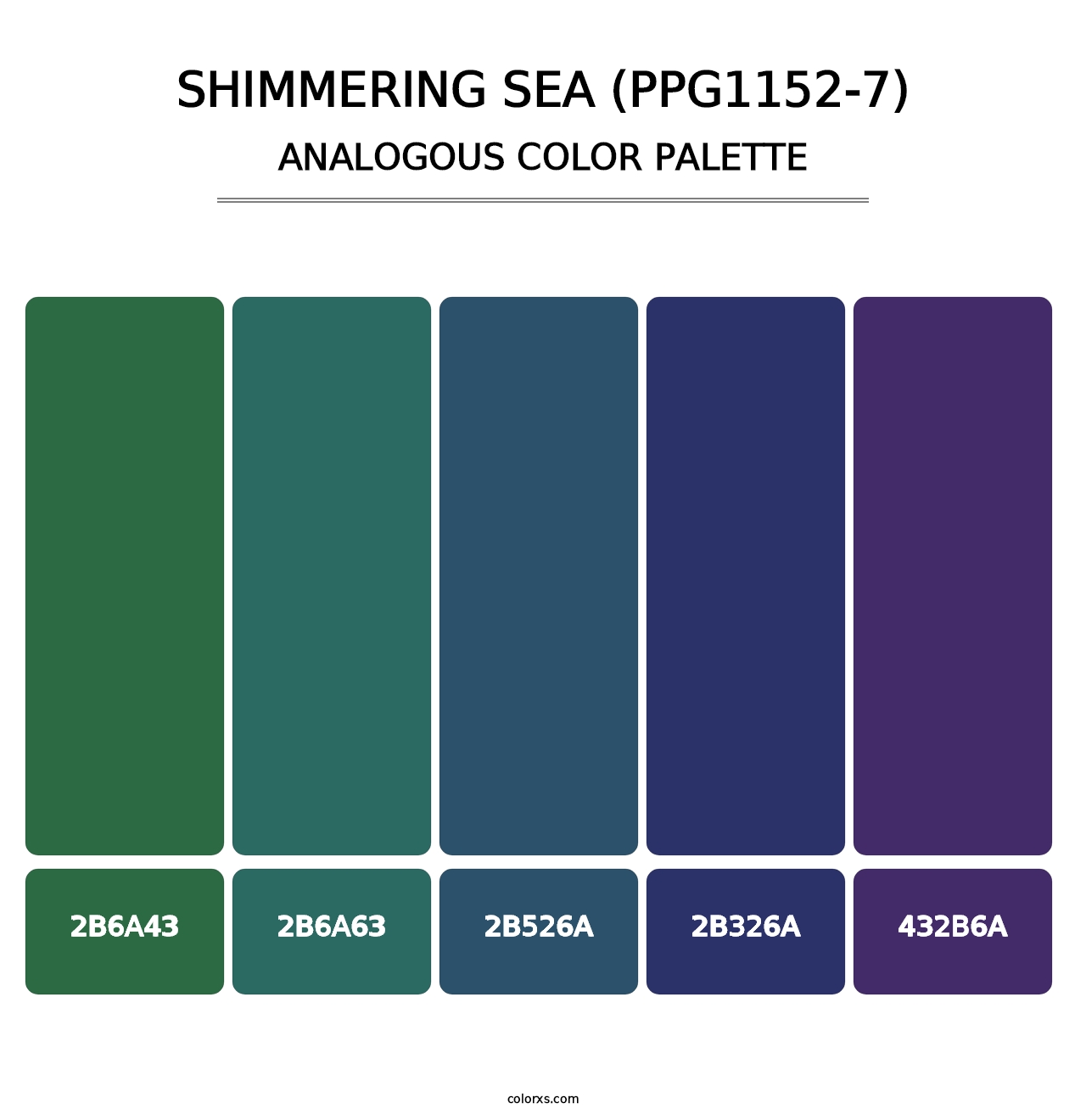 Shimmering Sea (PPG1152-7) - Analogous Color Palette