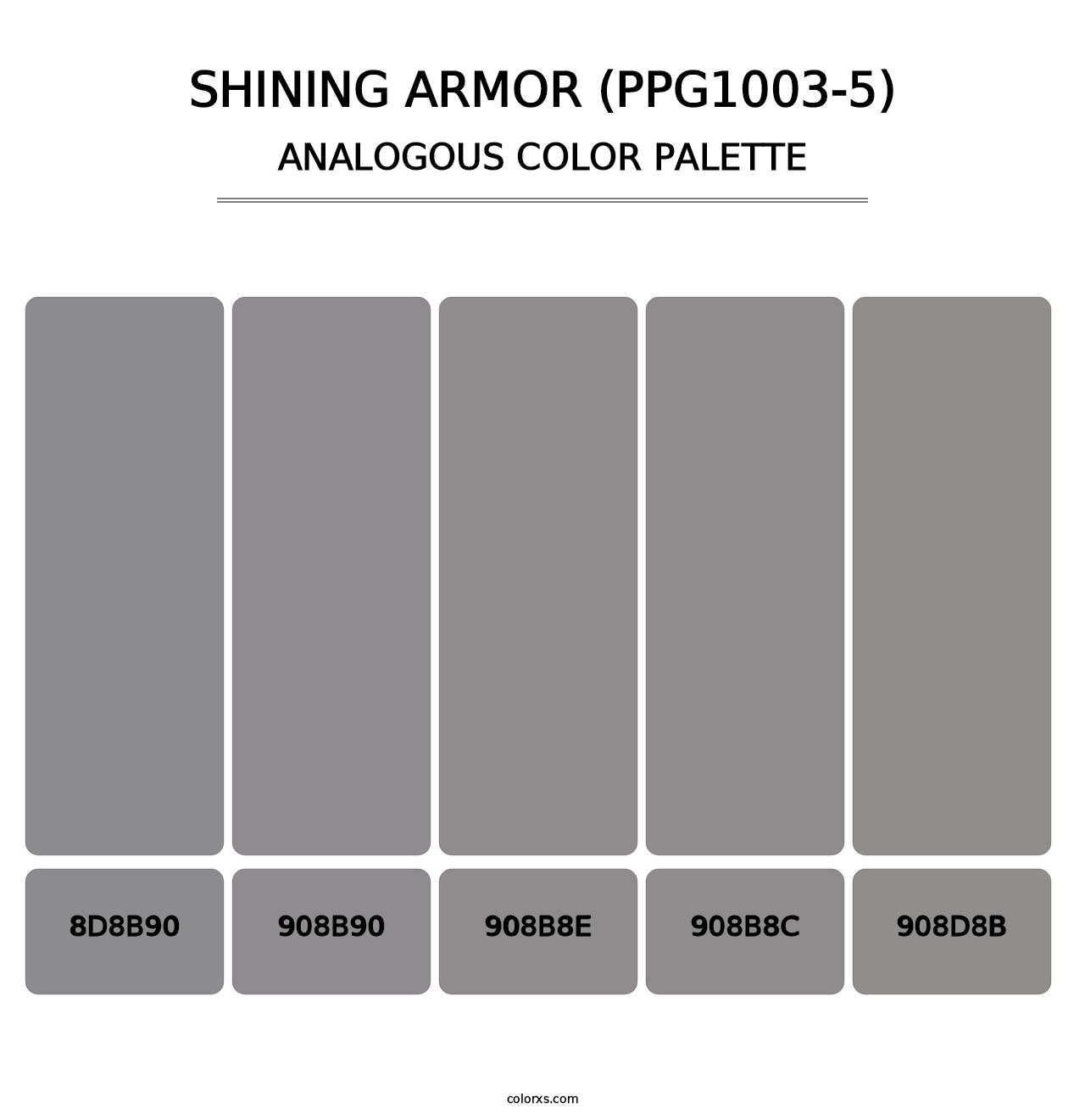 Shining Armor (PPG1003-5) - Analogous Color Palette